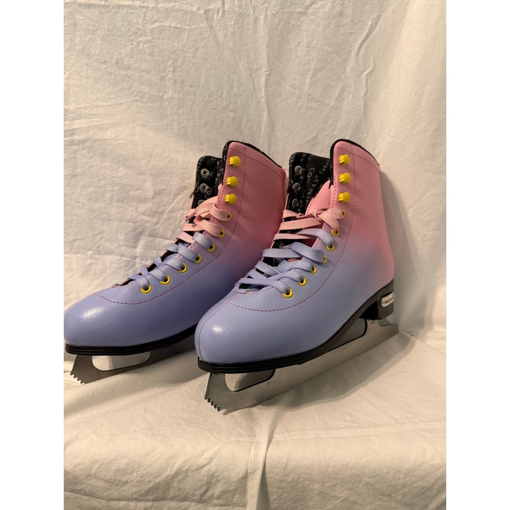 Nattork 830 Figure Skates Pink Purple Ombre Womens 6 Mens 5 Coolmax Lining
